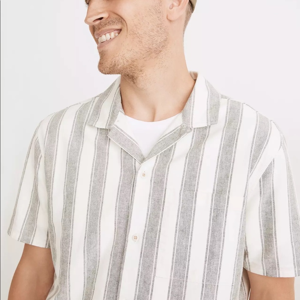 Madewell, Responsible Easy Short-Sleeve Shirt in Stripe